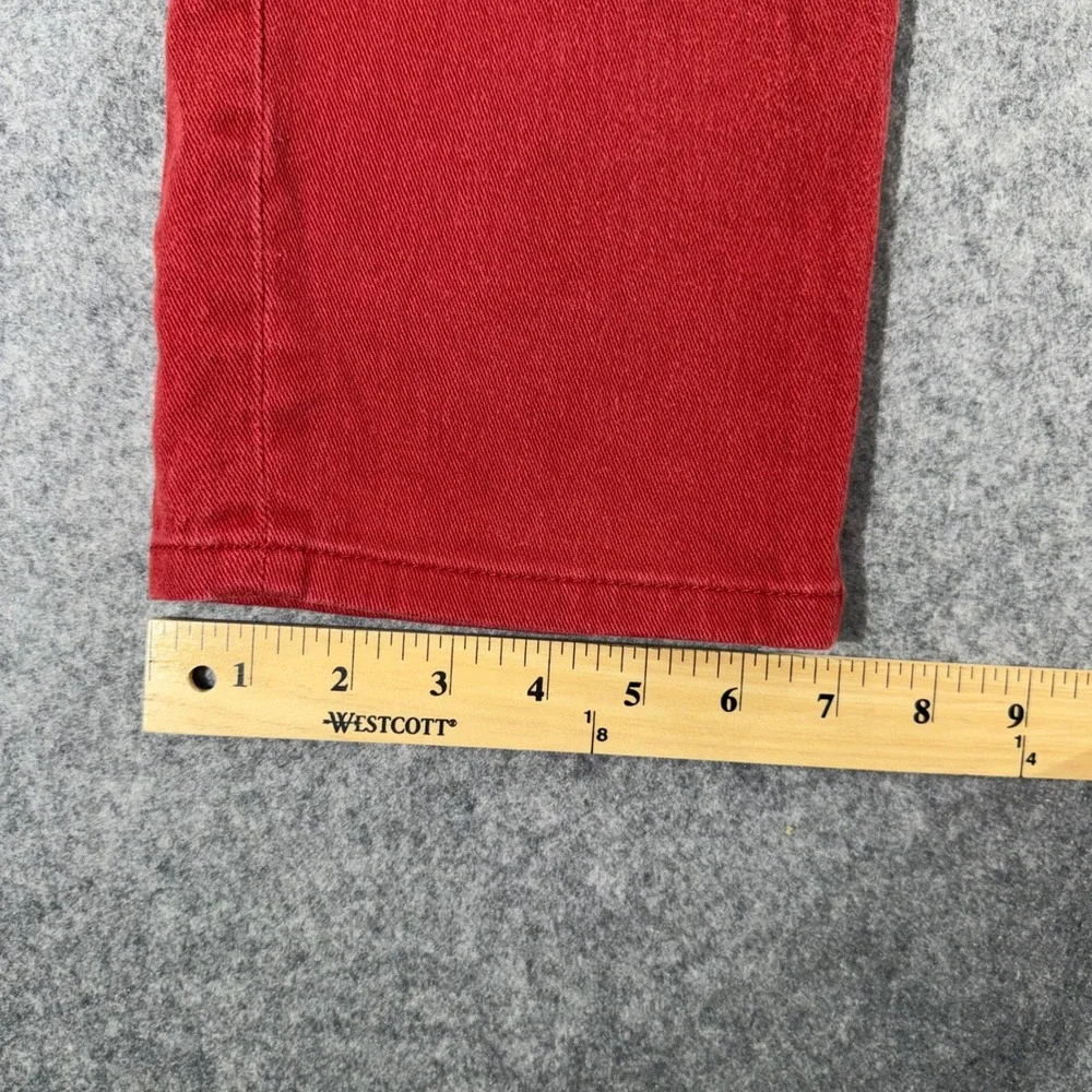 Lauren Ralph Lauren Modern Straight Ankle Jeans Red Stretch Denim Womens Size 10